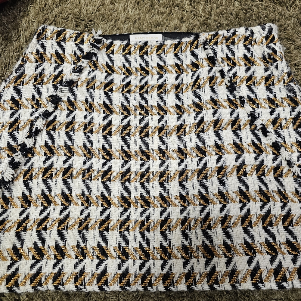 Ramy Brook Black and White Mini Pencil Skirt